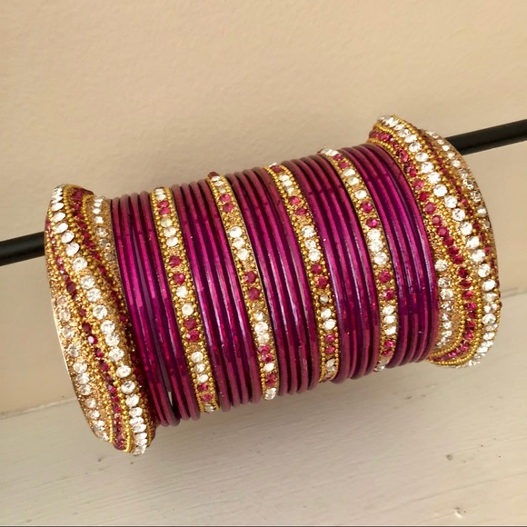 Beautiful Bollywood Style Bangle Set - Picture 3 of 4
